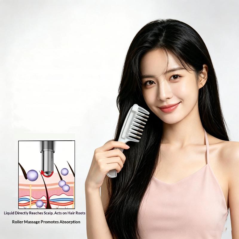 새로운 휴대용 투명 헤어 뿌리 빗, 액체 도포용 빗,  - Root Stimulator Liquid 리뷰 및 가격